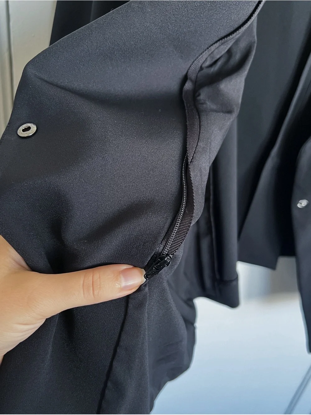 Veronica Beard • Scuba Dickey Jacket black single button blazer stretch unlined